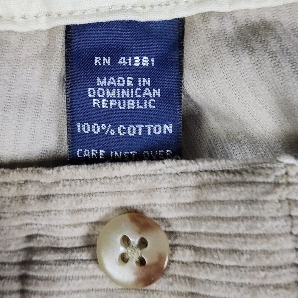 Polo Ralph Lauren Gordon‎ Corduroy Pants Mens 42x32 Beige Pleated  Classic